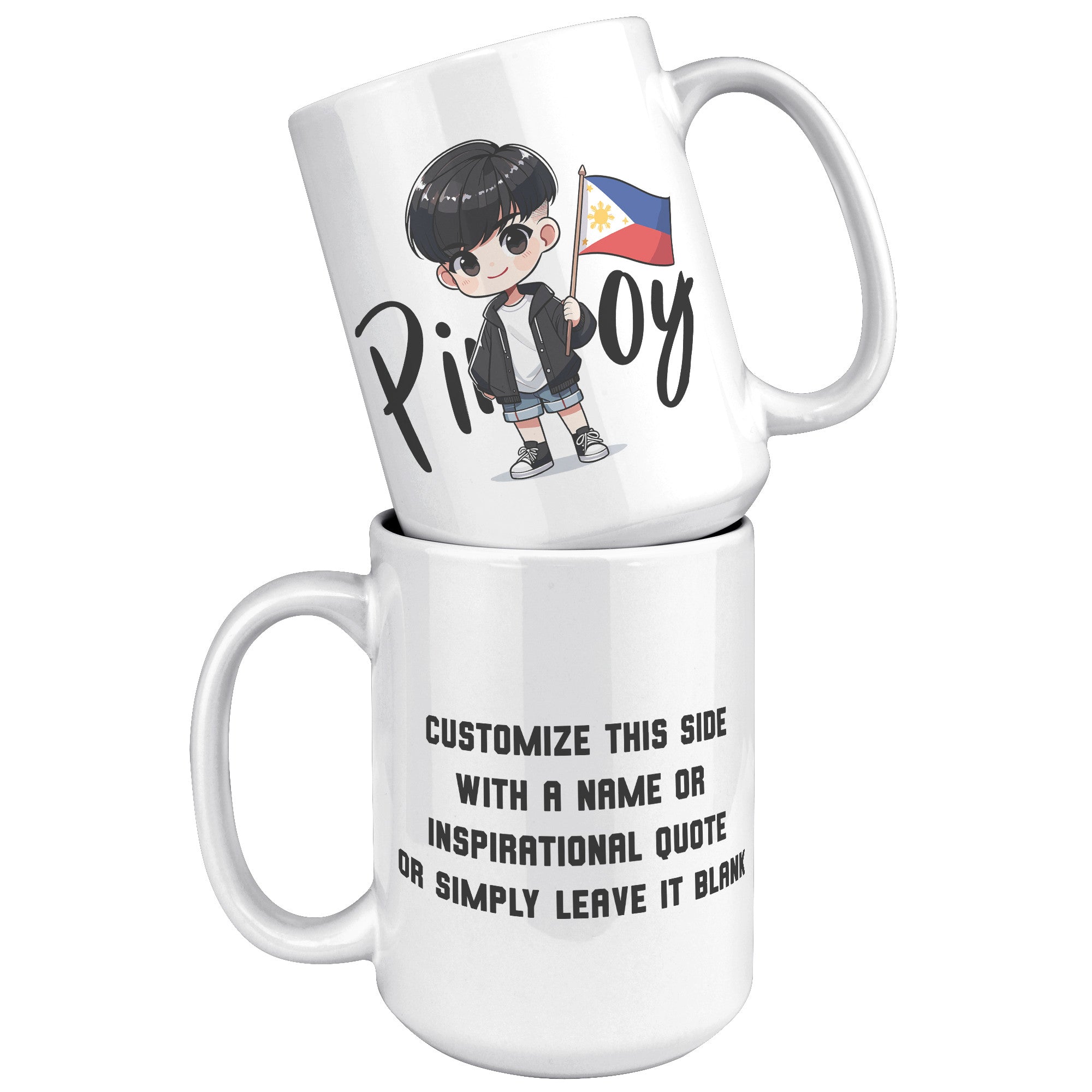 "Cute Cartoon Filipino Pride Coffee Mug - Vibrant Pinoy Pride Cup - Perfect Gift for Filipinos - Colorful Philippines Heritage Mug" - Q1