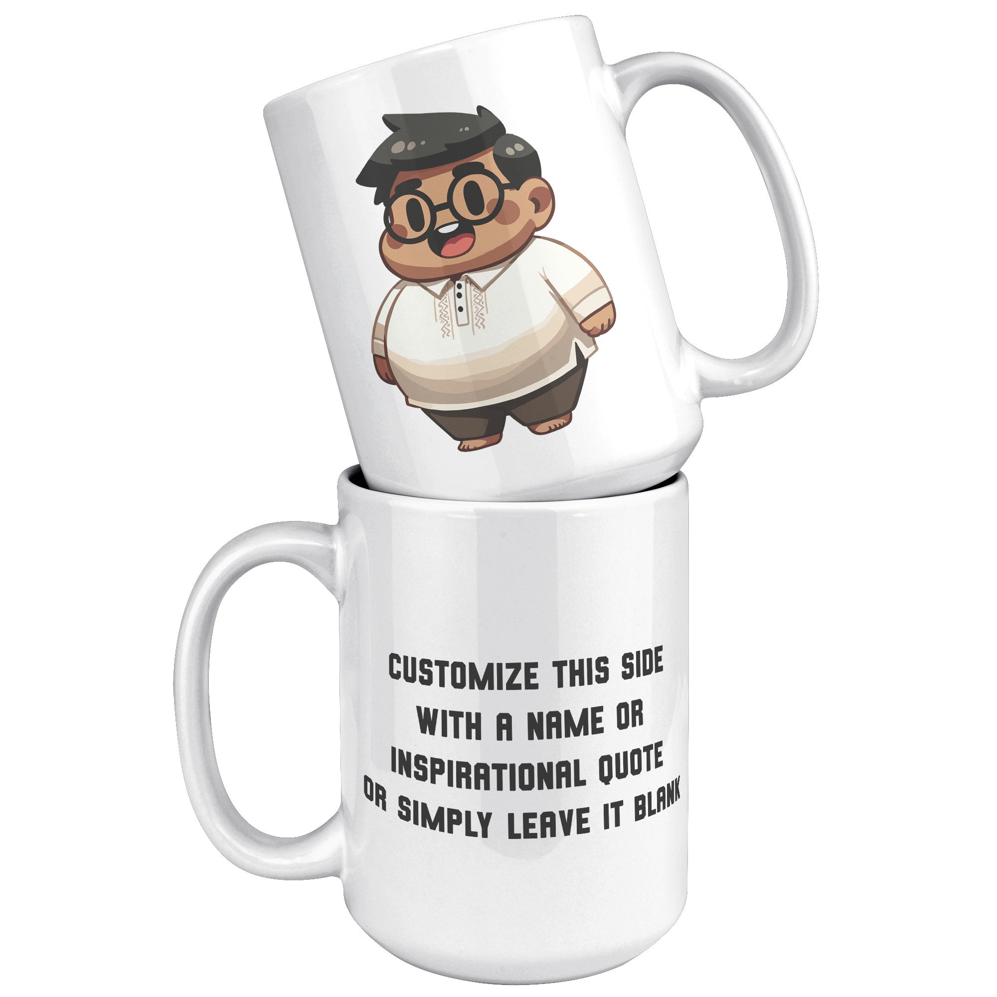 "Cute Cartoon Filipino Pride Coffee Mug - Vibrant Pinoy Pride Cup - Perfect Gift for Filipinos - Colorful Philippines Heritage Mug" - V1