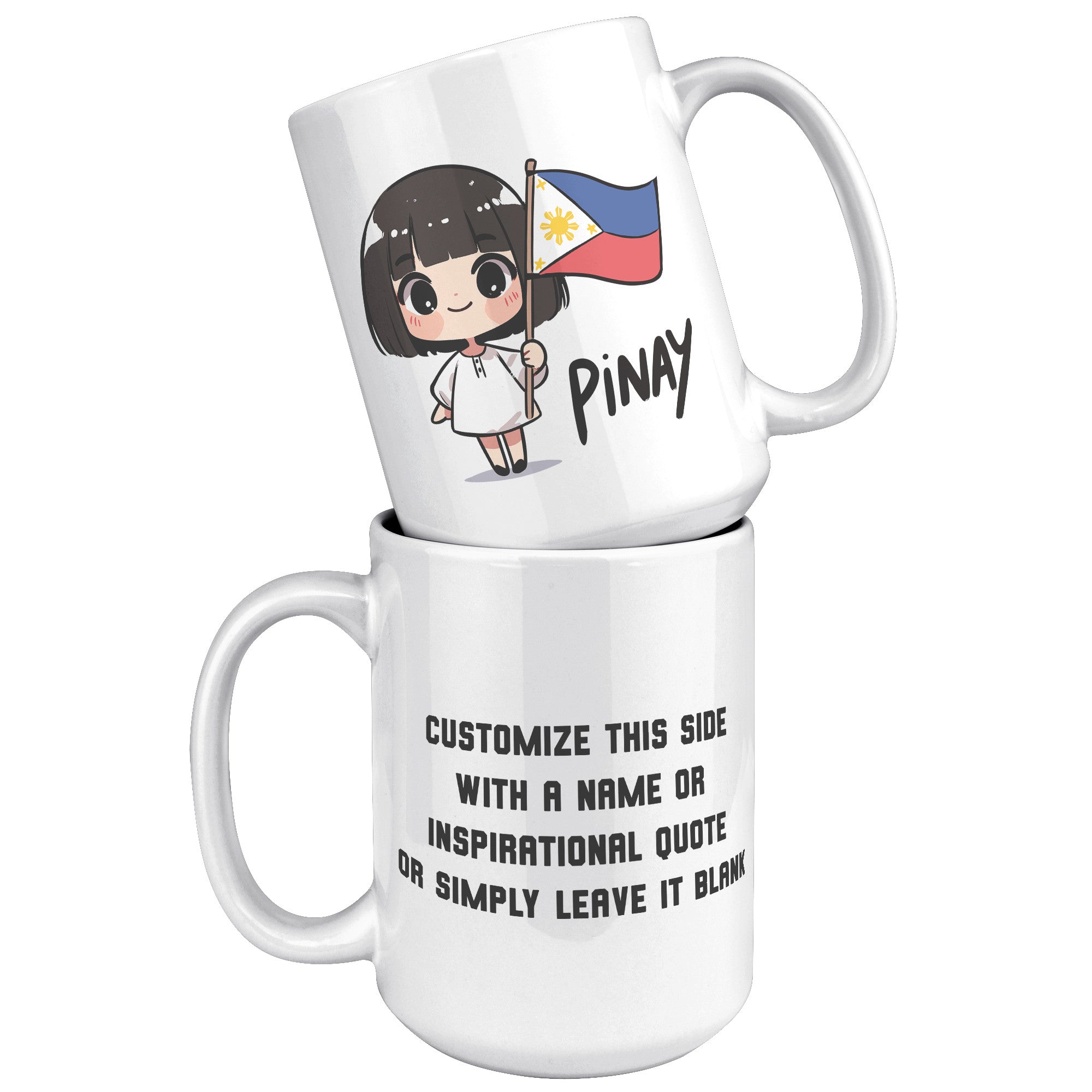 "Cute Cartoon Filipino Pride Coffee Mug - Vibrant Pinoy Pride Cup - Perfect Gift for Filipinos - Colorful Philippines Heritage Mug" - G1