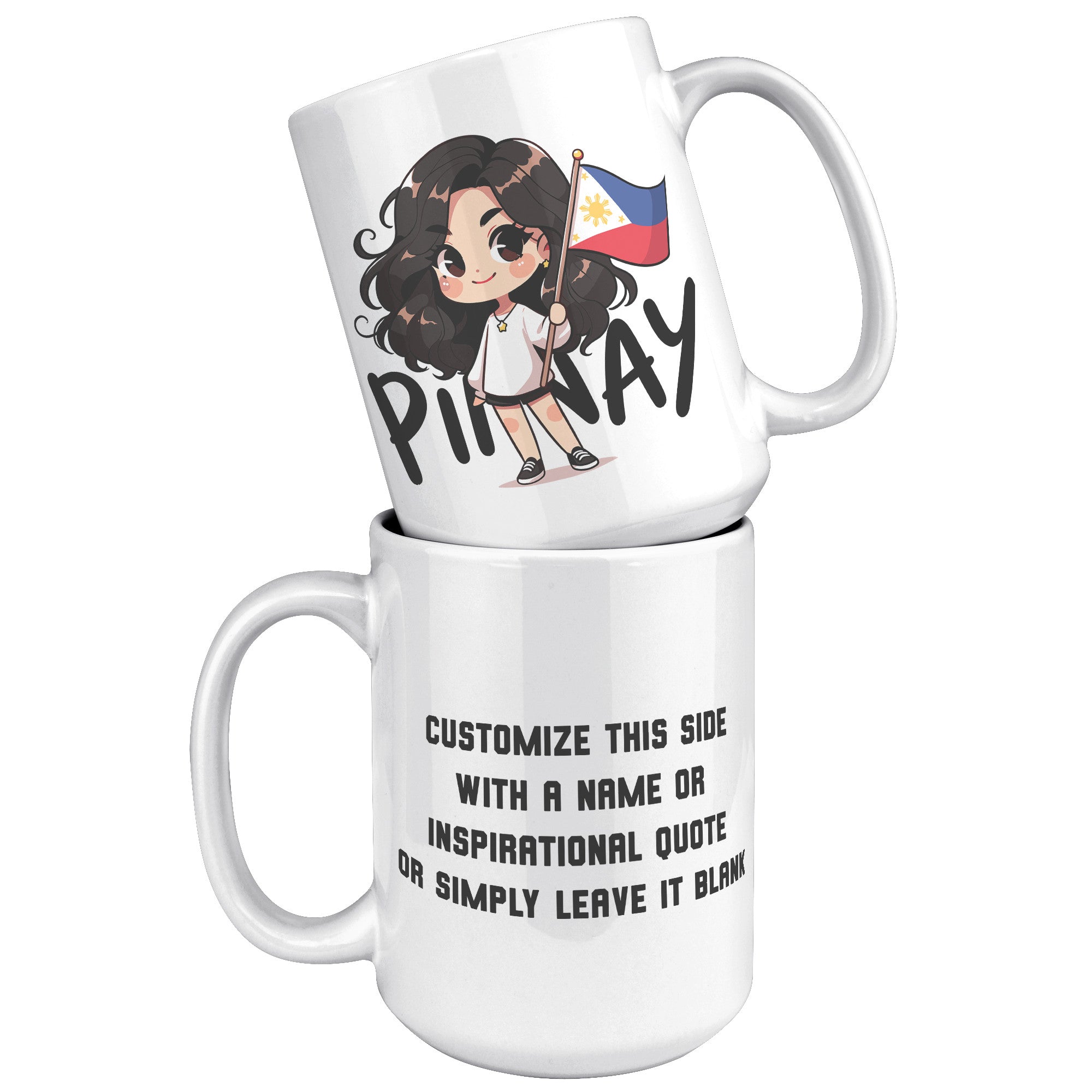 "Cute Cartoon Filipino Pride Coffee Mug - Vibrant Pinoy Pride Cup - Perfect Gift for Filipinos - Colorful Philippines Heritage Mug" - D1
