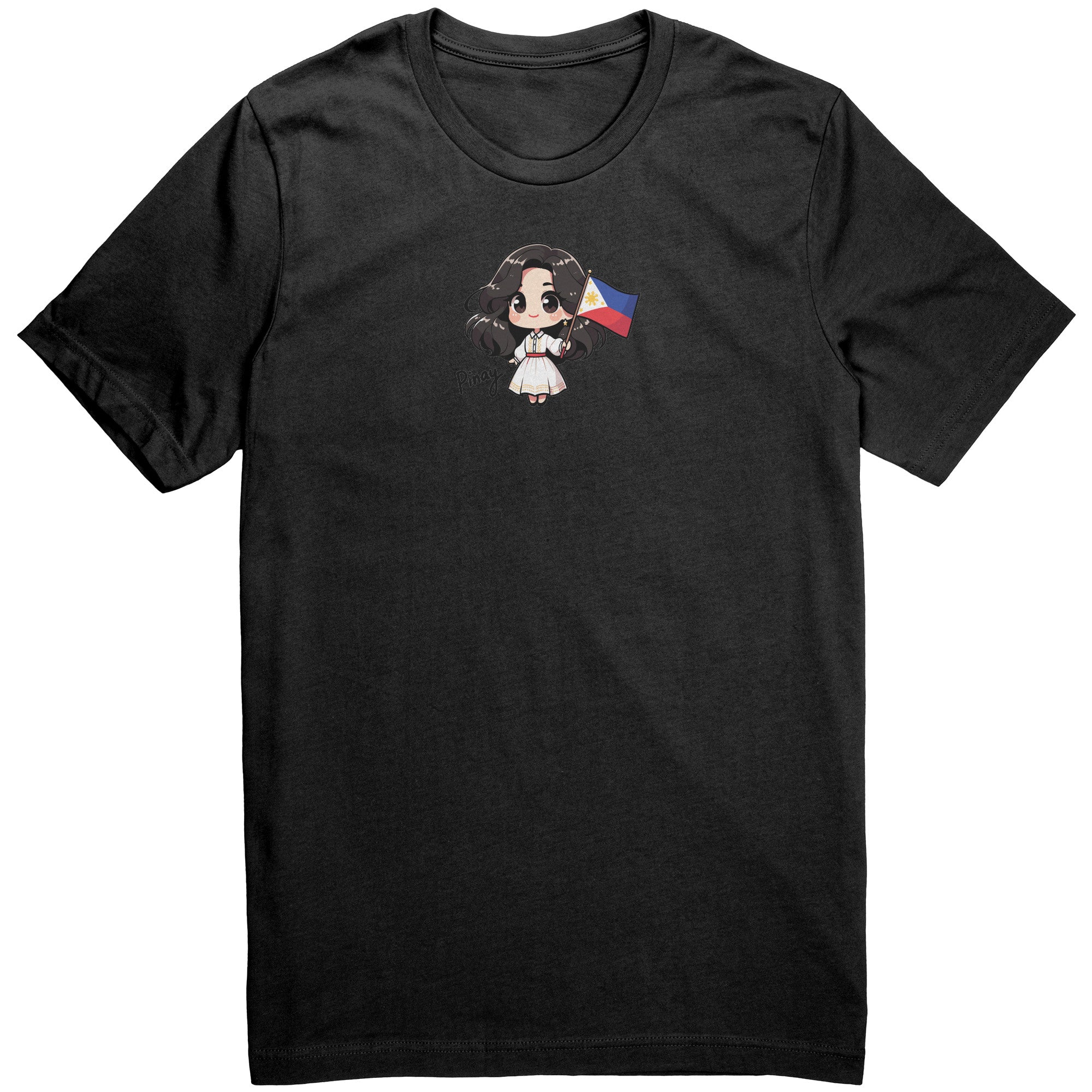 "Cute Cartoon Filipino Pride T-shirt - Vibrant Pinoy Pride Tee - Perfect Gift for Filipinos - Colorful Philippines Heritage Tee" - L