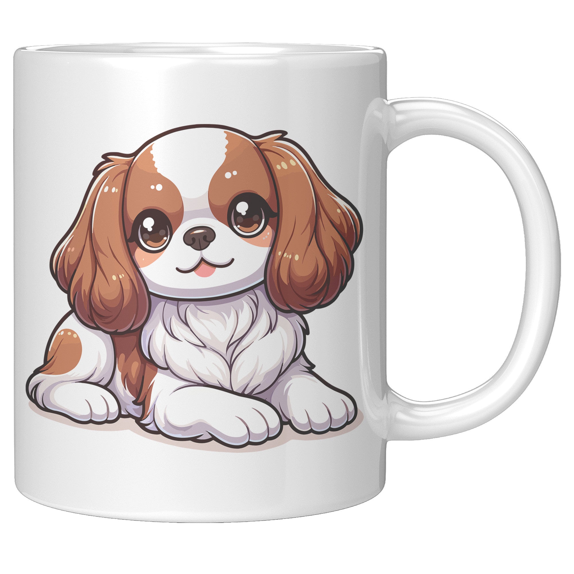 11oz Cute Cavalier King Charles Spaniel Coffee Mug - Cartoon Dog Lover Coffee Mug - Perfect Gift for Spaniel Owners - Adorable Puppy Mug - A