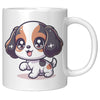 11oz Cute Cavalier King Charles Spaniel Coffee Mug - Cartoon Dog Lover Coffee Mug - Perfect Gift for Spaniel Owners - Adorable Puppy Mug - A