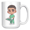 15 oz Custom RN Nurse Gift Coffee Mug - Cute Cartoon Nurse Design - Perfect for Nurse's Day, Birthdays, Graduations - Durable & Fun Mug for Everyday Heroes