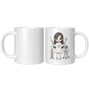 11 oz Custom Cartoon Dentist DDS Coffee Mug - Adorable Dental Cartoon Cup - Fun Gift for Dentists & Dental Students - Smile-Inspiring Morning Brew Holder -EE
