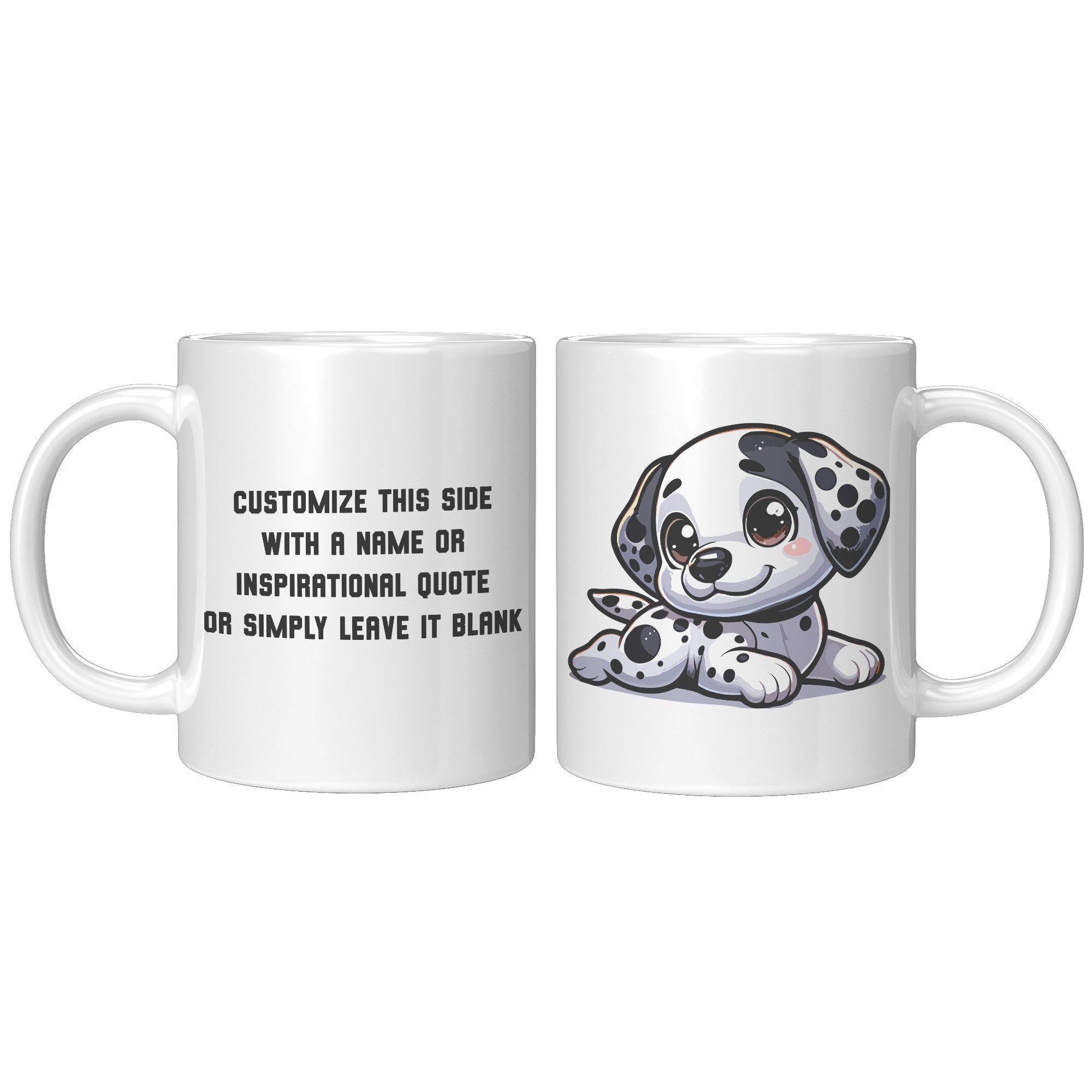 11oz Dalmatian Cartoon Coffee Mug - Spotted Dog Lover Coffee Mug - Perfect Gift for Dalmatian Owners - Fun Firehouse Dog Coffee Mug" - E