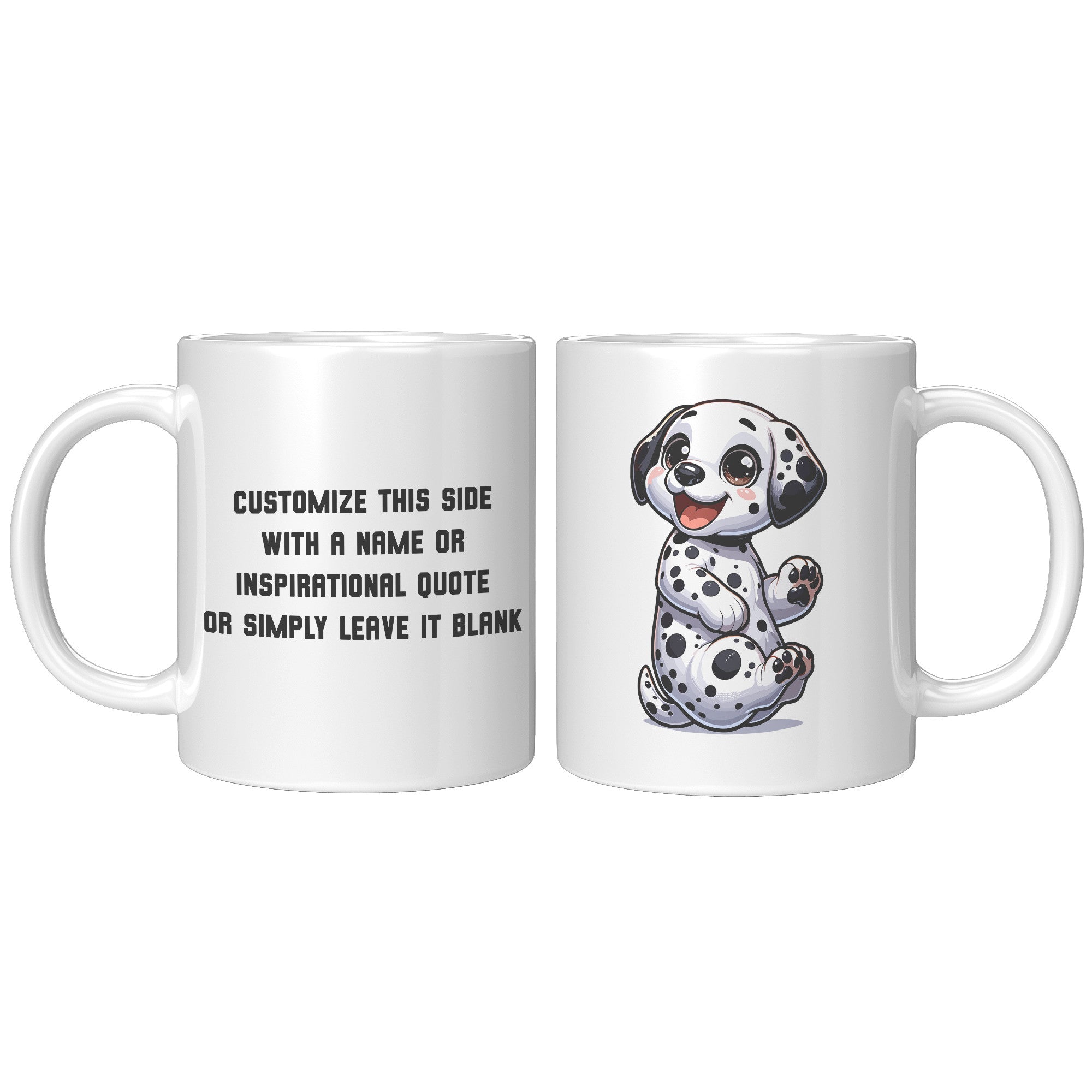 11oz Dalmatian Cartoon Coffee Mug - Spotted Dog Lover Coffee Mug - Perfect Gift for Dalmatian Owners - Fun Firehouse Dog Coffee Mug" - D