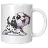 11oz Dalmatian Cartoon Coffee Mug - Spotted Dog Lover Coffee Mug - Perfect Gift for Dalmatian Owners - Fun Firehouse Dog Coffee Mug
