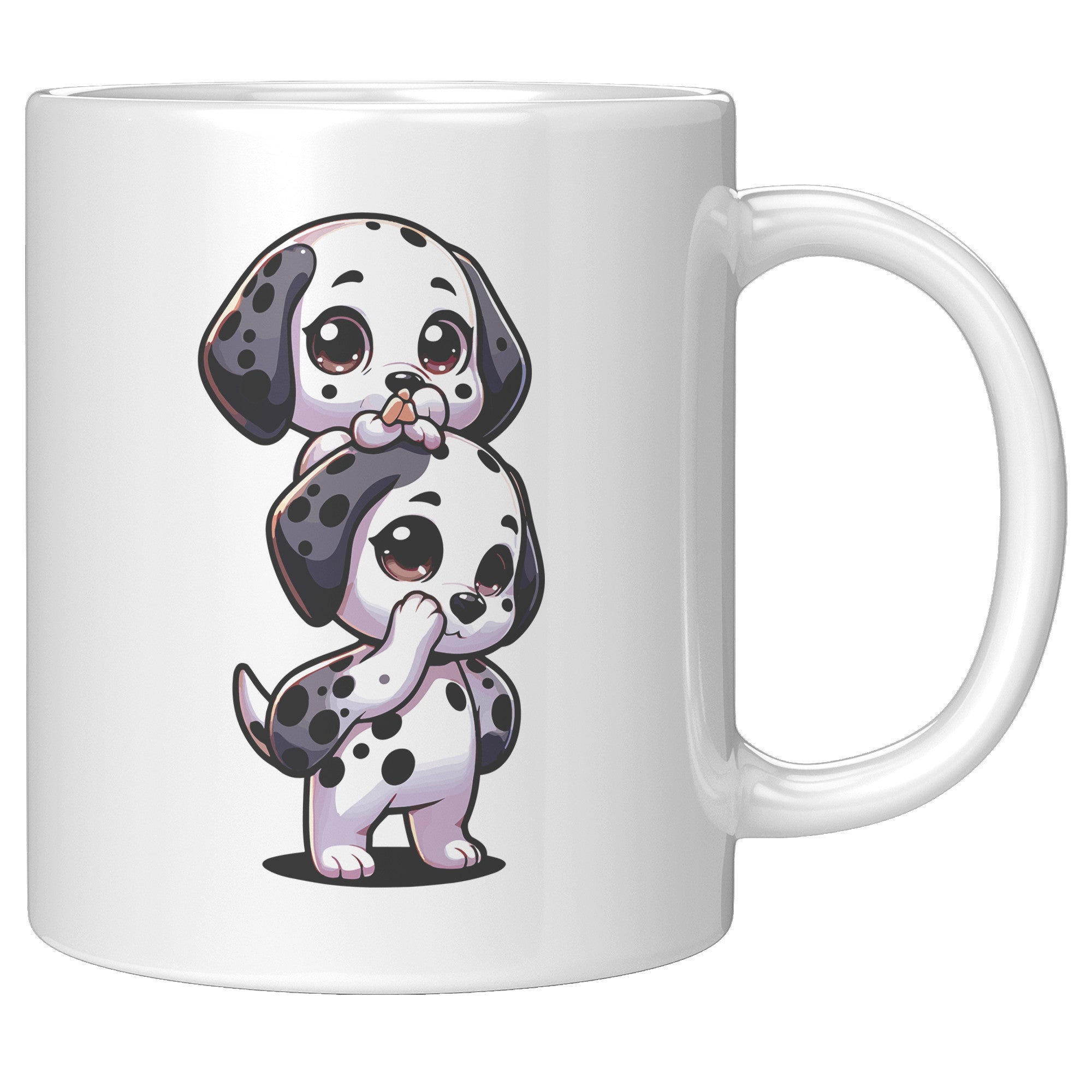 11oz Dalmatian Cartoon Coffee Mug - Spotted Dog Lover Coffee Mug - Perfect Gift for Dalmatian Owners - Fun Firehouse Dog Coffee Mug" - I