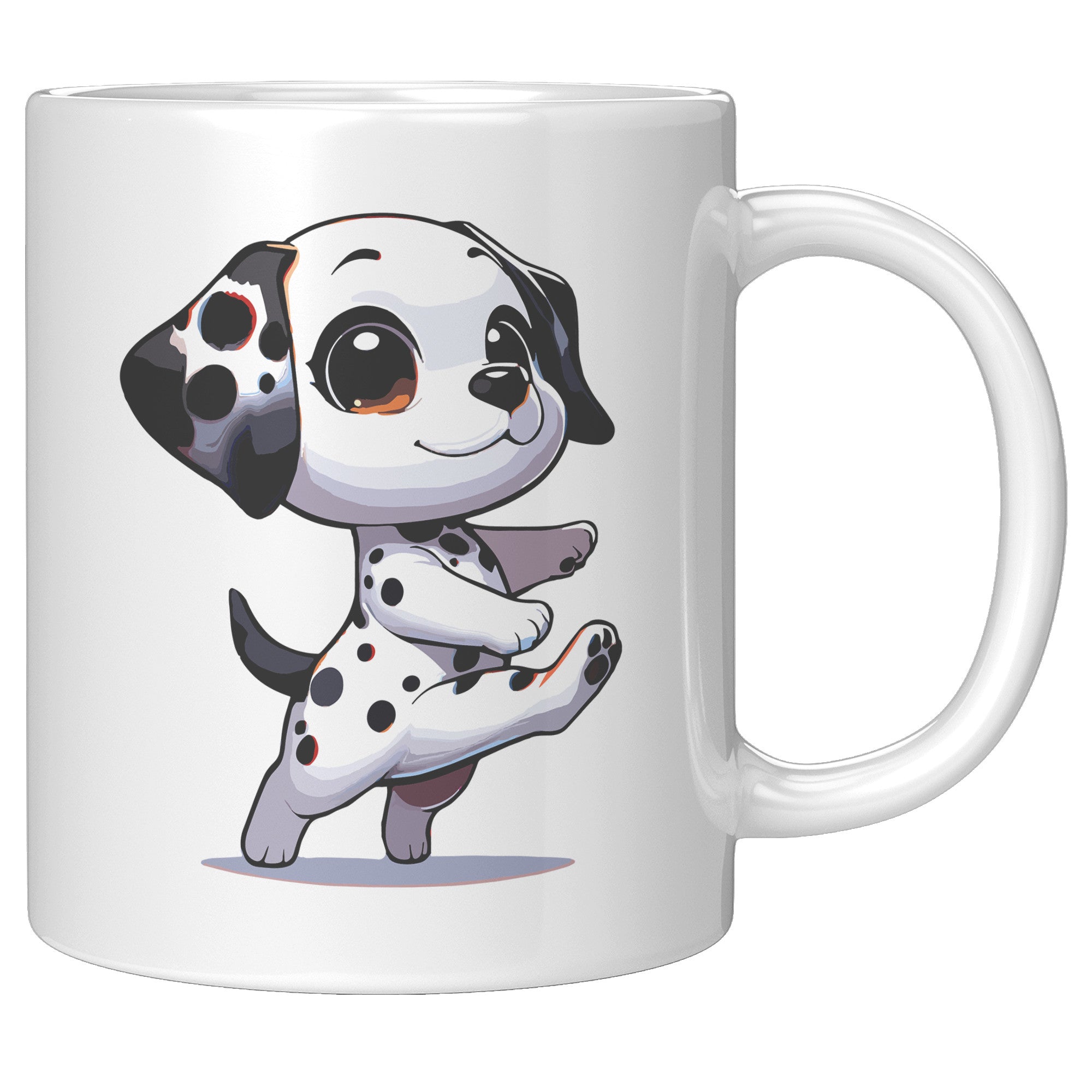11oz Dalmatian Cartoon Coffee Mug - Spotted Dog Lover Coffee Mug - Perfect Gift for Dalmatian Owners - Fun Firehouse Dog Coffee Mug" -