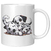 11oz Dalmatian Cartoon Coffee Mug - Spotted Dog Lover Coffee Mug - Perfect Gift for Dalmatian Owners - Fun Firehouse Dog Coffee Mug