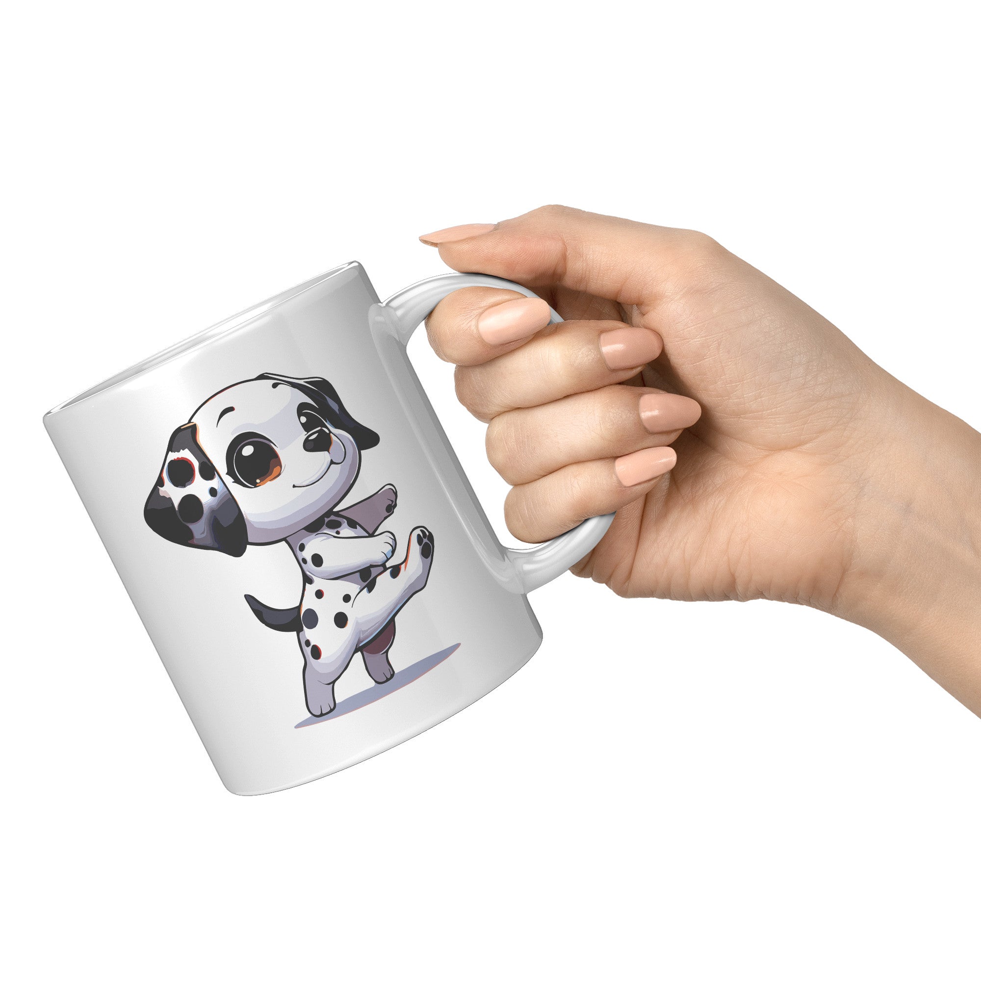 11oz Dalmatian Cartoon Coffee Mug - Spotted Dog Lover Coffee Mug - Perfect Gift for Dalmatian Owners - Fun Firehouse Dog Coffee Mug" -