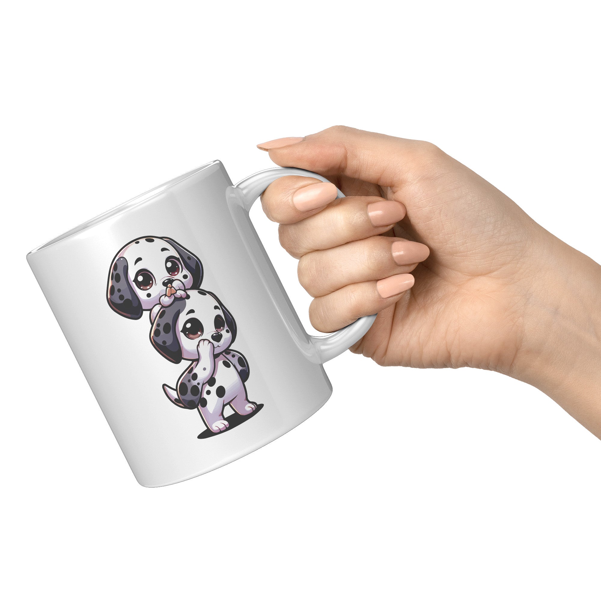 11oz Dalmatian Cartoon Coffee Mug - Spotted Dog Lover Coffee Mug - Perfect Gift for Dalmatian Owners - Fun Firehouse Dog Coffee Mug" - I