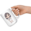 15 oz Custom RN Nurse Gift Coffee Mug - Cute Cartoon Nurse Design - Perfect for Nurse's Day, Birthdays, Graduations - Durable & Fun Mug for Everyday Heroes