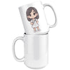15 oz Custom RN Nurse Gift Coffee Mug - Cute Cartoon Nurse Design - Perfect for Nurse's Day, Birthdays, Graduations - Durable & Fun Mug for Everyday Heroes