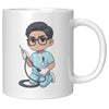 11 oz Custom RN Nurse Gift Coffee Mug - Cute Cartoon Nurse Design - Perfect for Nurse's Day, Birthdays, Graduations - Durable & Fun Mug for Everyday Heroes