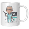 11 oz Custom RN Nurse Gift Coffee Mug - Cute Cartoon Nurse Design - Perfect for Nurse's Day, Birthdays, Graduations - Durable & Fun Mug for Everyday Heroes