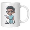 11 oz Custom RN Nurse Gift Coffee Mug - Cute Cartoon Nurse Design - Perfect for Nurse's Day, Birthdays, Graduations - Durable & Fun Mug for Everyday Heroes