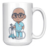 15 oz Custom RN Nurse Gift Coffee Mug - Cute Cartoon Nurse Design - Perfect for Nurse's Day, Birthdays, Graduations - Durable & Fun Mug for Everyday Heroes