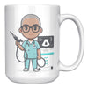 15 oz Custom RN Nurse Gift Coffee Mug - Cute Cartoon Nurse Design - Perfect for Nurse's Day, Birthdays, Graduations - Durable & Fun Mug for Everyday Heroes