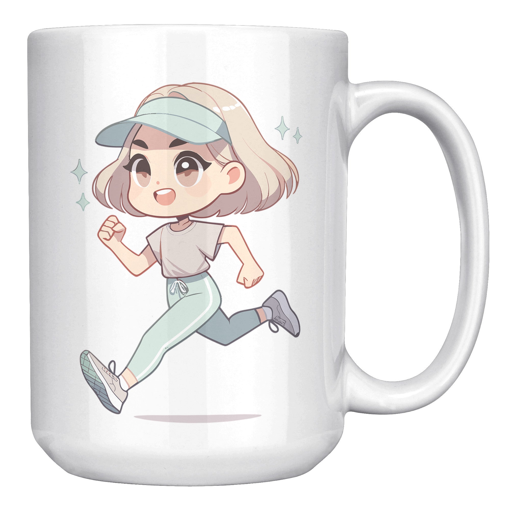 "Female Runner Coffee Mug - Inspirational Running Quotes Cup - Perfect Gift for Women Runners - Motivational Marathoner's Morning Brew" - Q1