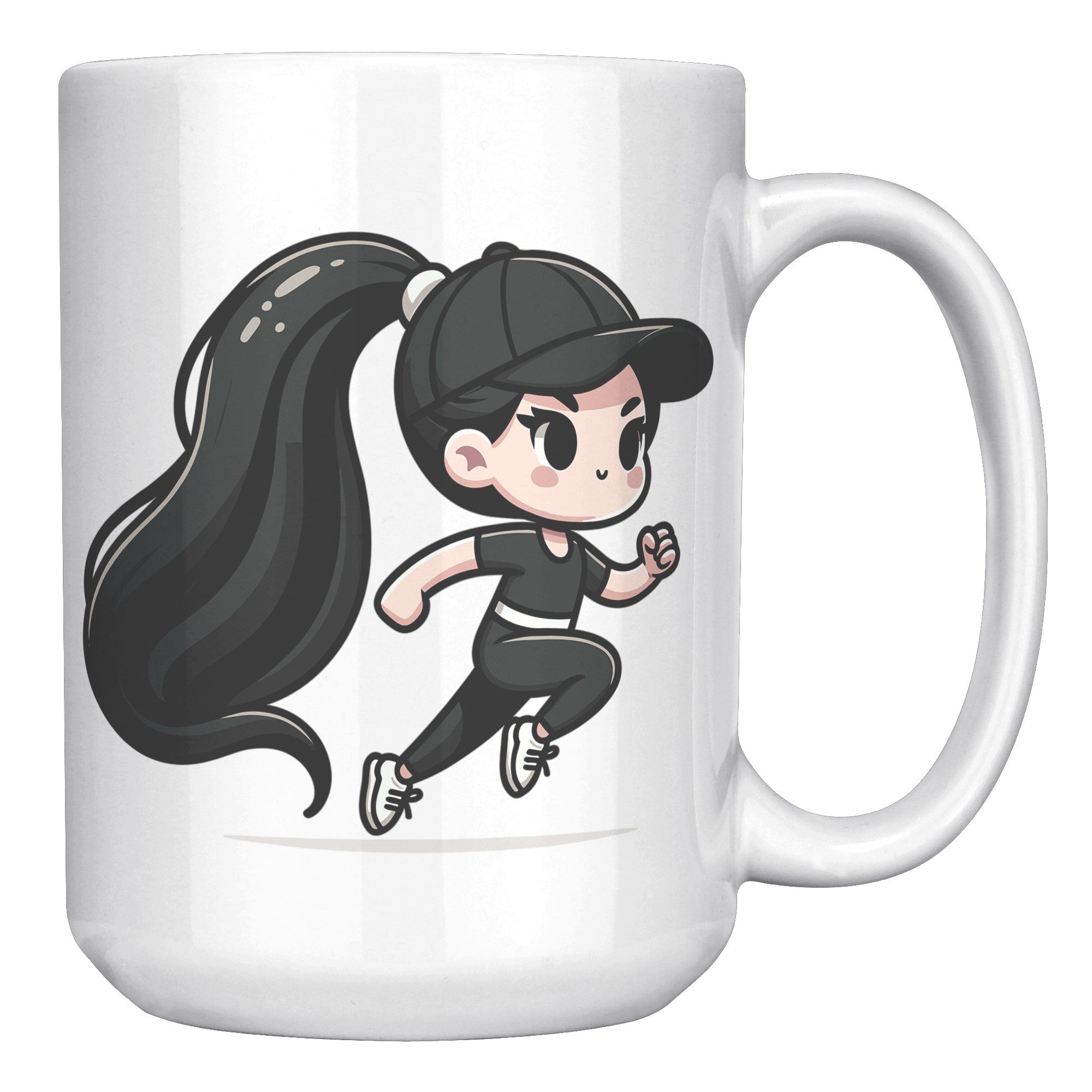 "Female Runner Coffee Mug - Inspirational Running Quotes Cup - Perfect Gift for Women Runners - Motivational Marathoner's Morning Brew" - G1