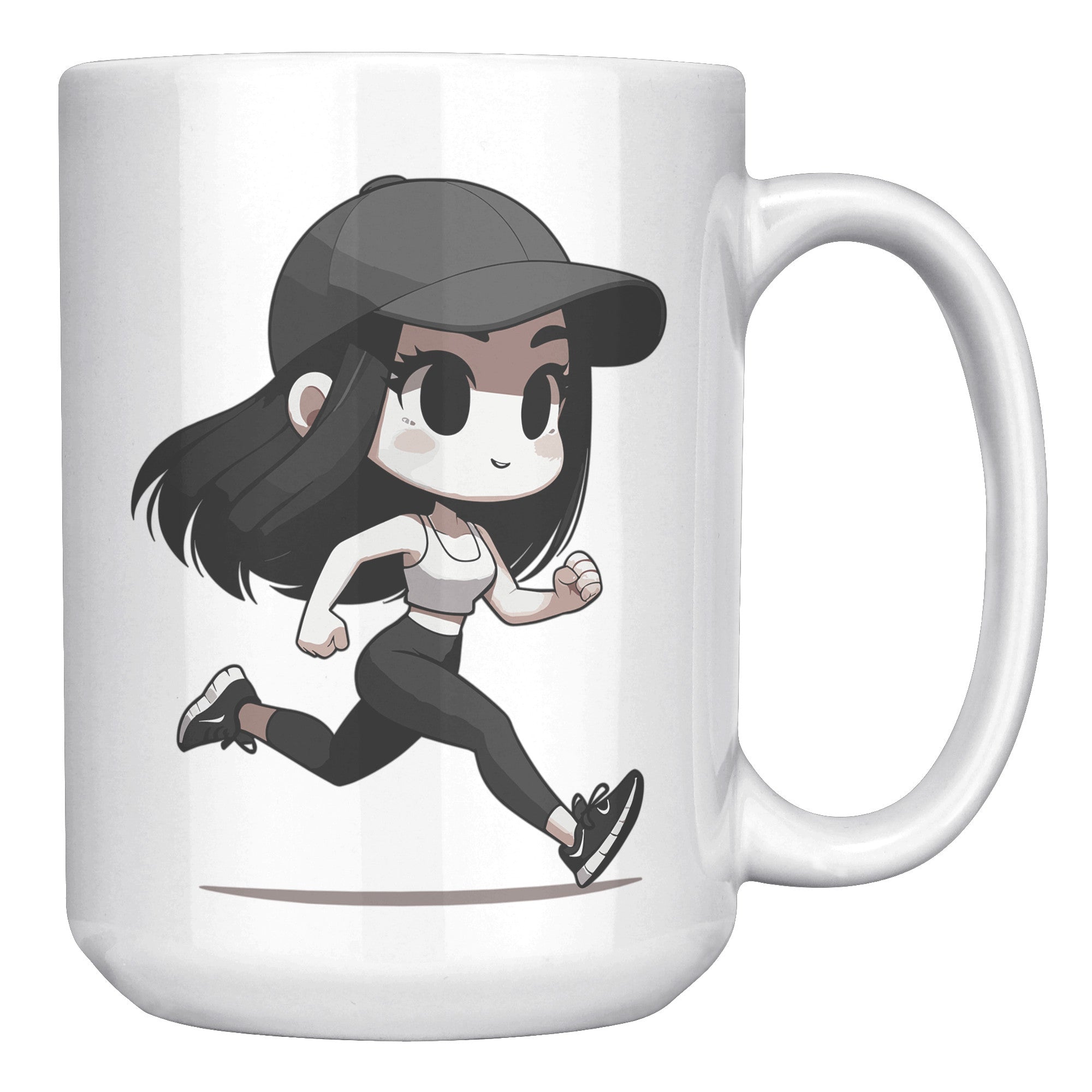 "Female Runner Coffee Mug - Inspirational Running Quotes Cup - Perfect Gift for Women Runners - Motivational Marathoner's Morning Brew" - C1