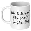 Female Runner Coffee Mug - Inspirational Running Quotes Cup - Perfect Gift for Women Runners - Motivational Marathoner's Morning Brew