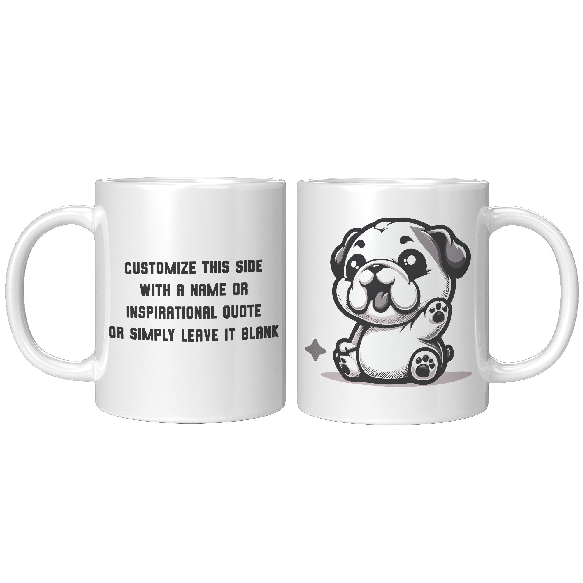 11oz French Bulldog Cartoon Coffee Mug - Frenchie Lover Coffee Mug - Perfect Gift for French Bulldog Owners - Adorable Bat-Eared Dog Coffee Mug - G