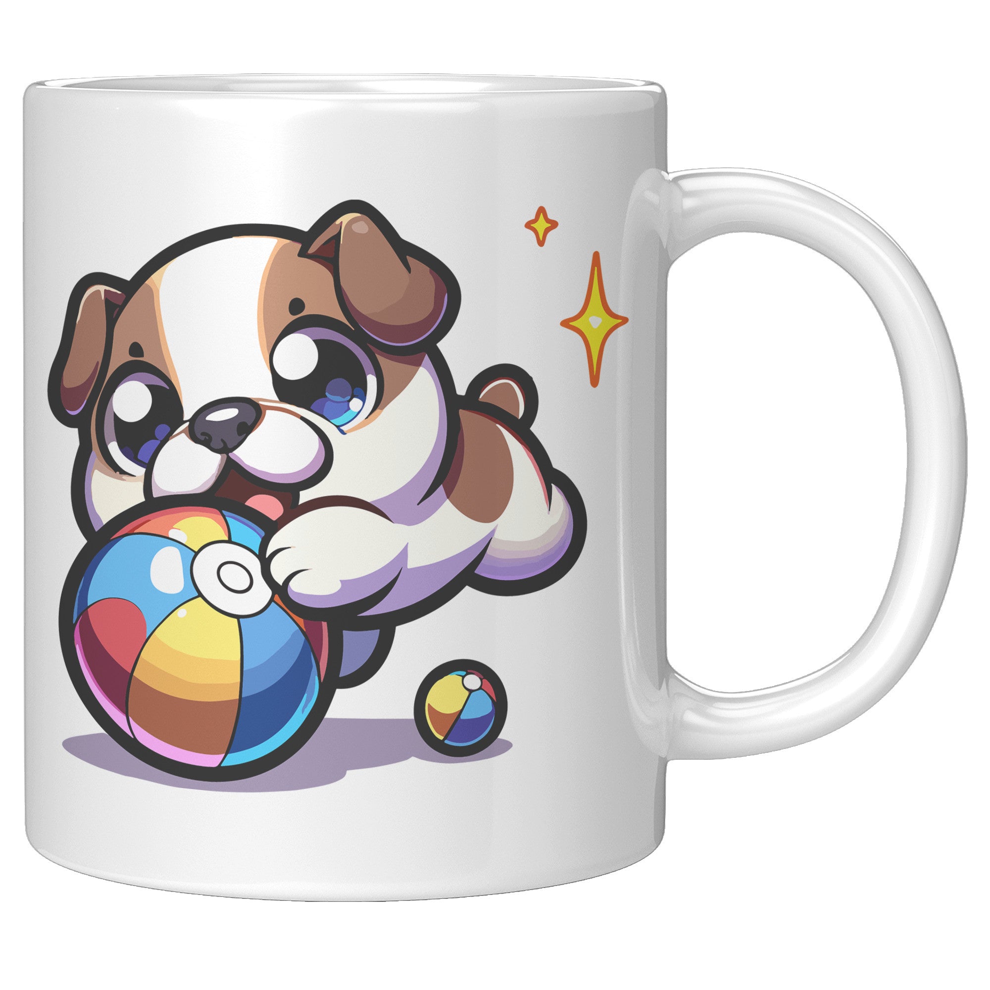 11oz French Bulldog Cartoon Coffee Mug - Frenchie Lover Coffee Mug - Perfect Gift for French Bulldog Owners - Adorable Bat-Eared Dog Coffee Mug - M