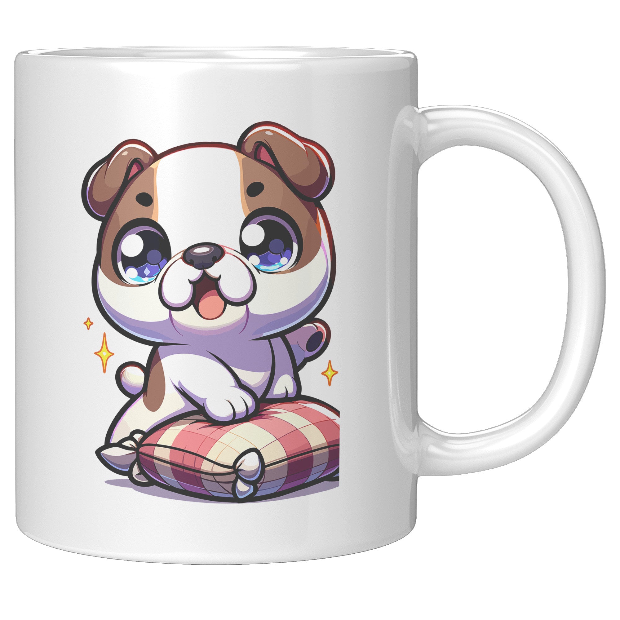 11oz French Bulldog Cartoon Coffee Mug - Frenchie Lover Coffee Mug - Perfect Gift for French Bulldog Owners - Adorable Bat-Eared Dog Coffee Mug - N