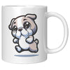 11oz French Bulldog Cartoon Coffee Mug - Frenchie Lover Coffee Mug - Perfect Gift for French Bulldog Owners - Adorable Bat-Eared Dog Coffee Mug - L