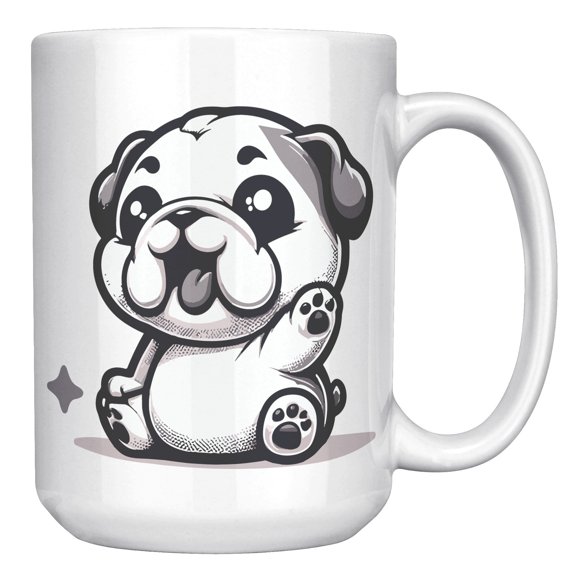 15oz French Bulldog Cartoon Coffee Mug - Frenchie Lover Coffee Mug - Perfect Gift for French Bulldog Owners - Adorable Bat-Eared Dog Coffee Mug - G1