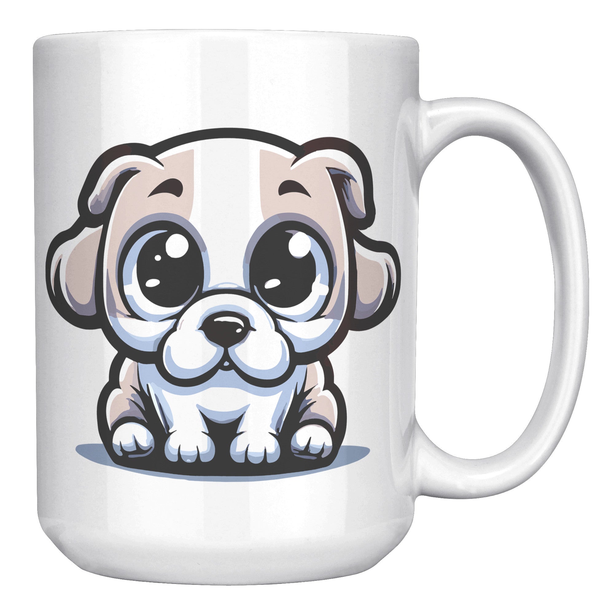 15oz French Bulldog Cartoon Coffee Mug - Frenchie Lover Coffee Mug - Perfect Gift for French Bulldog Owners - Adorable Bat-Eared Dog Coffee Mug - K1