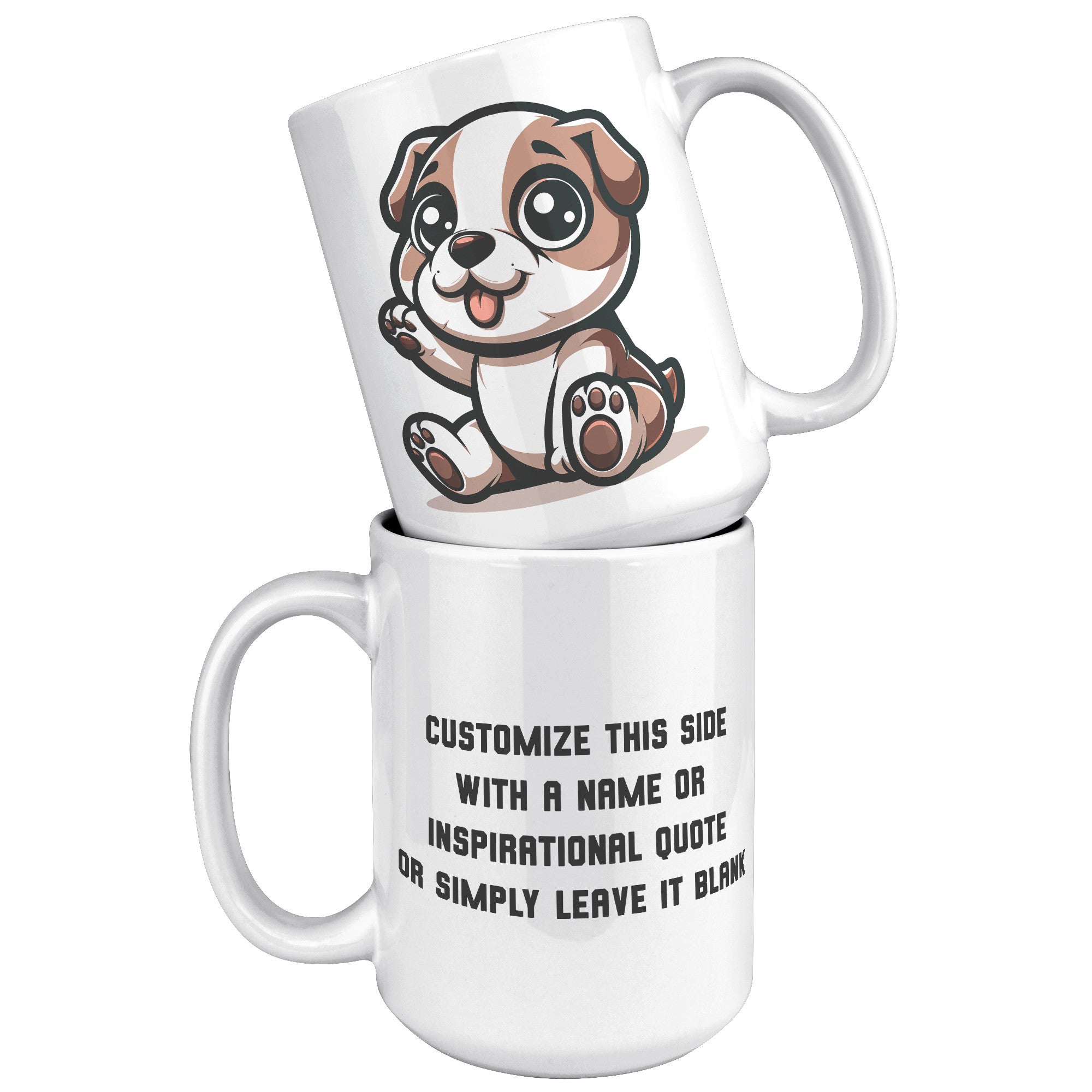 15oz French Bulldog Cartoon Coffee Mug - Frenchie Lover Coffee Mug - Perfect Gift for French Bulldog Owners - Adorable Bat-Eared Dog Coffee Mug - H1