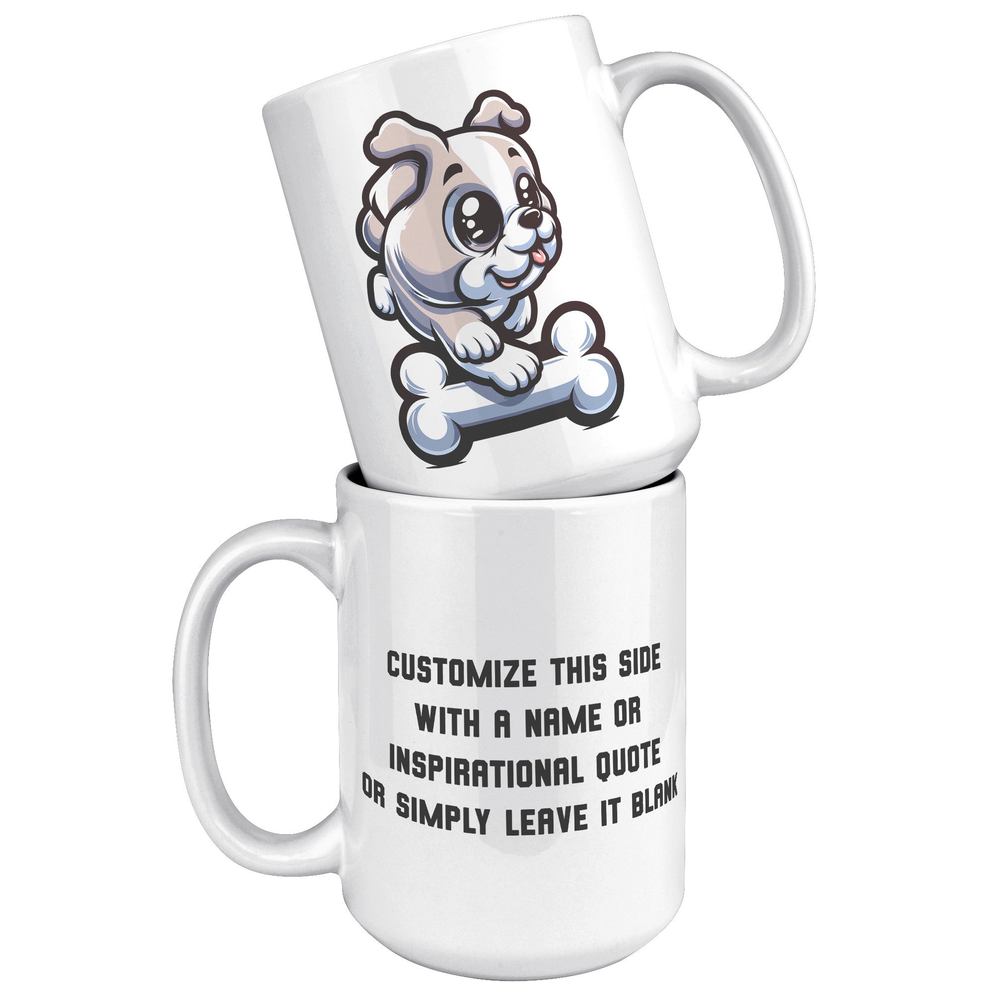 15oz French Bulldog Cartoon Coffee Mug - Frenchie Lover Coffee Mug - Perfect Gift for French Bulldog Owners - Adorable Bat-Eared Dog Coffee Mug - J1