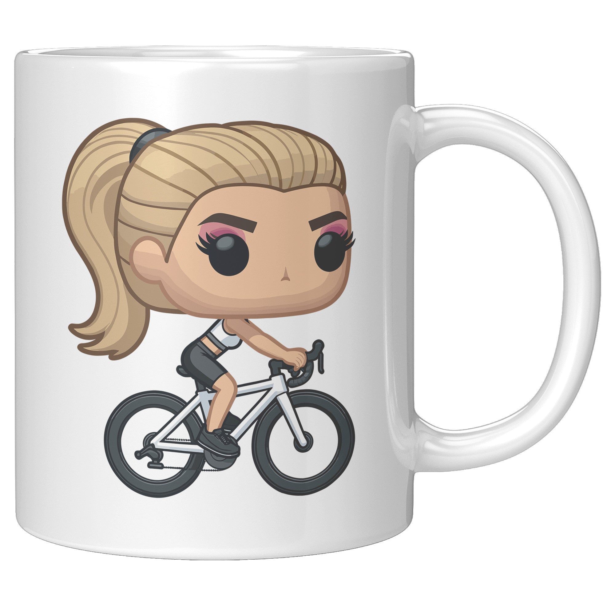 "Funko Pop Triathlon Athlete Coffee Mug - Multisport Morning Brew Cup - Ideal Gift for Triathletes - Swim, Bike, Run Inspired Mug" - S