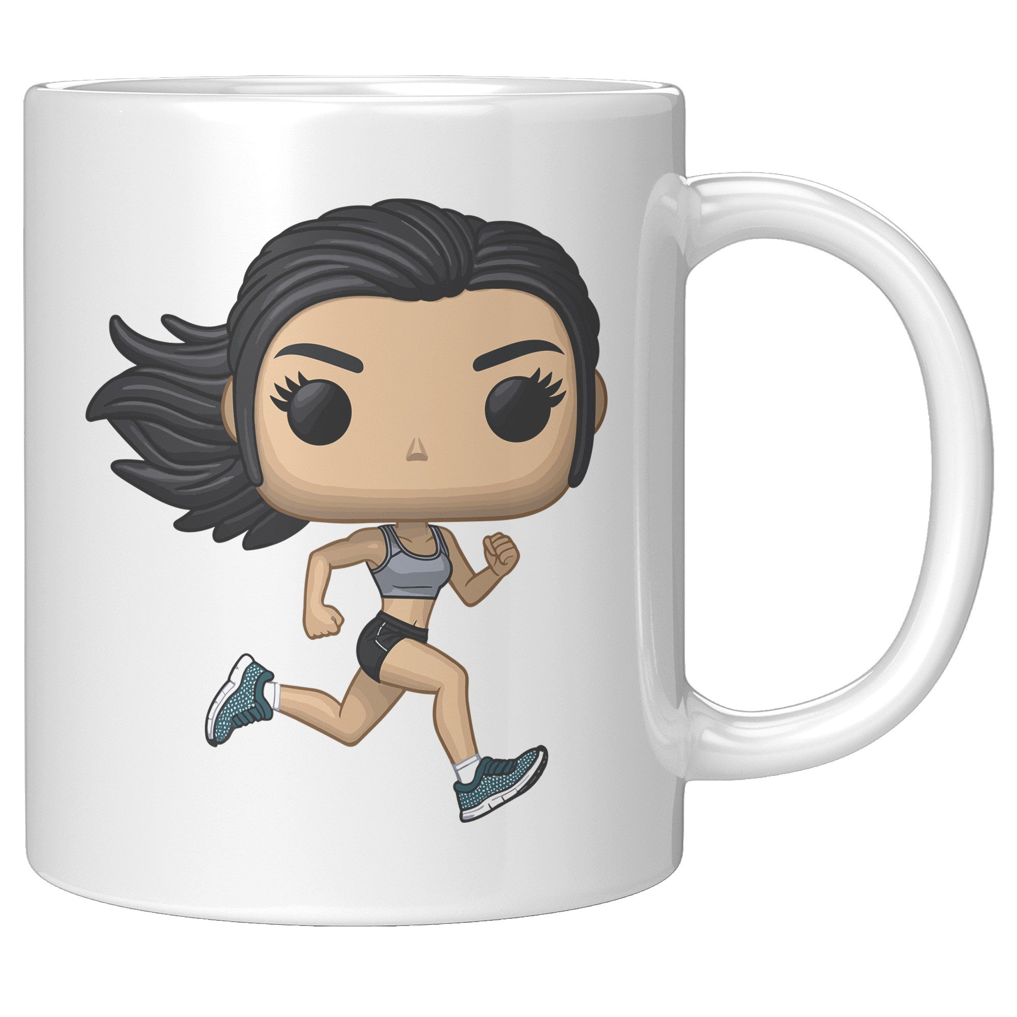 "Funko Pop Triathlon Athlete Coffee Mug - Multisport Morning Brew Cup - Ideal Gift for Triathletes - Swim, Bike, Run Inspired Mug" - FF