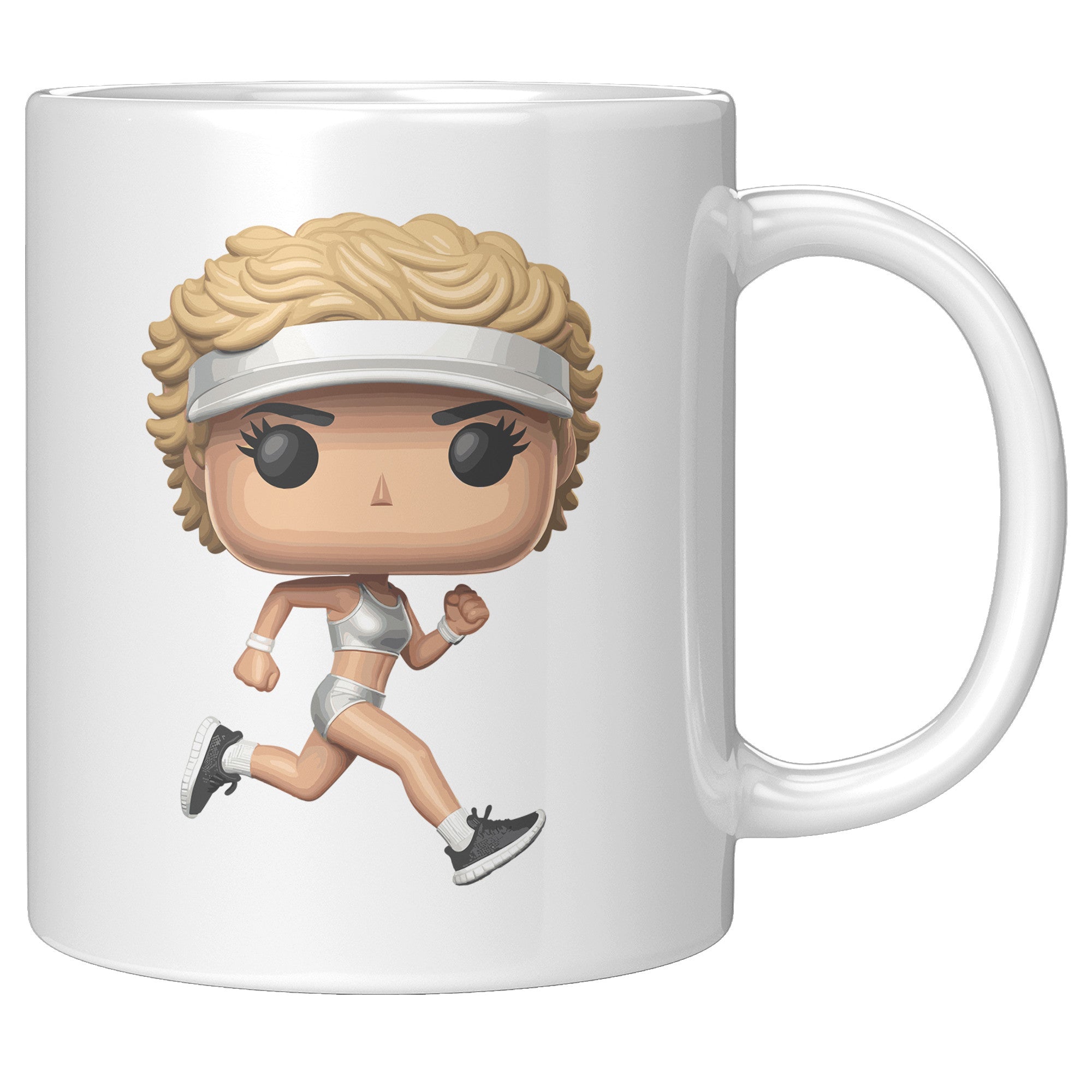 "Funko Pop Triathlon Athlete Coffee Mug - Multisport Morning Brew Cup - Ideal Gift for Triathletes - Swim, Bike, Run Inspired Mug" - KK