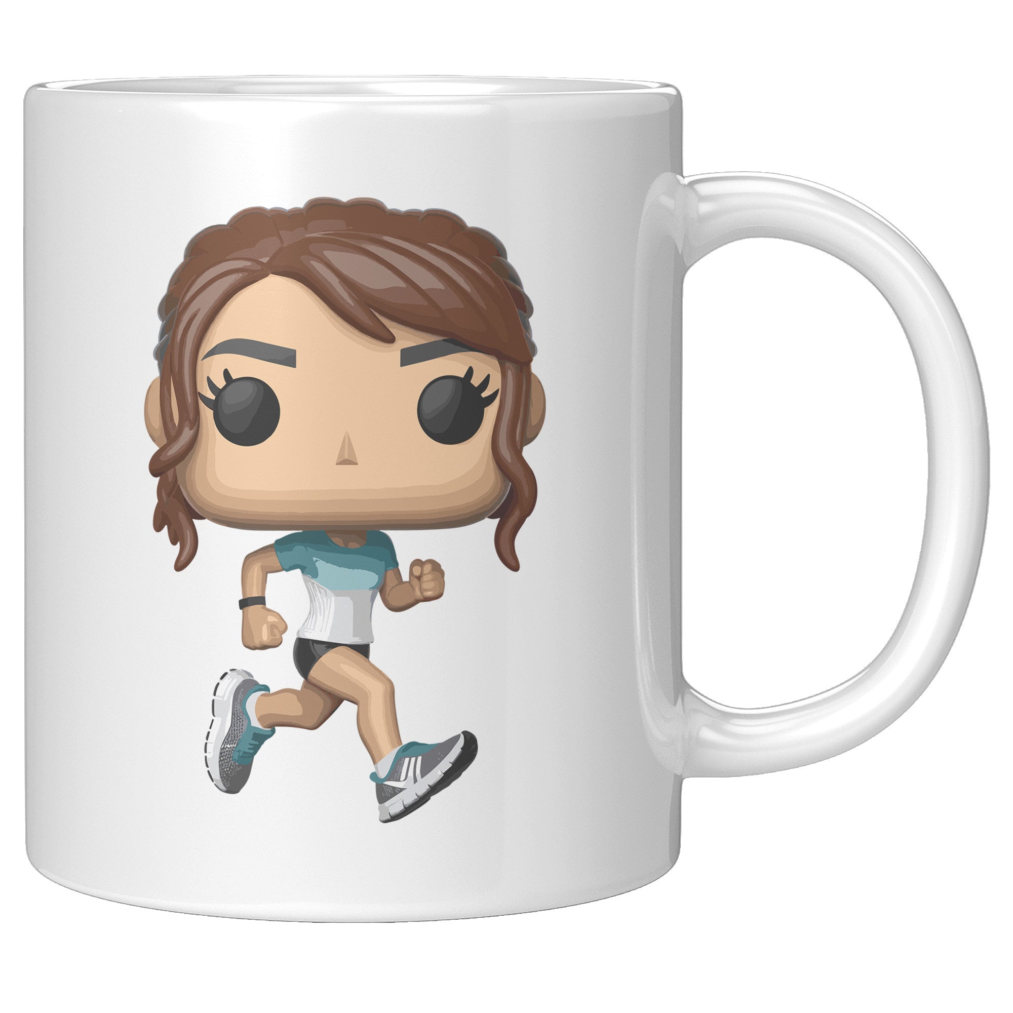 "Funko Pop Triathlon Athlete Coffee Mug - Multisport Morning Brew Cup - Ideal Gift for Triathletes - Swim, Bike, Run Inspired Mug" - MM