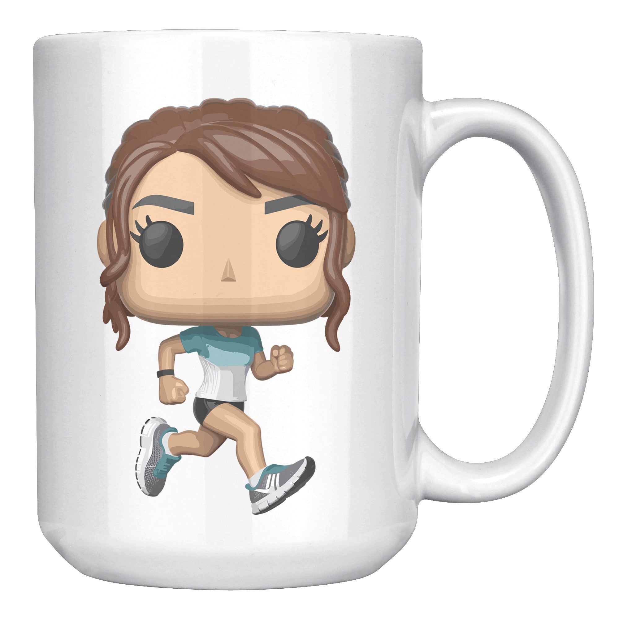 "Funko Pop Triathlon Athlete Coffee Mug - Multisport Morning Brew Cup - Ideal Gift for Triathletes - Swim, Bike, Run Inspired Mug" - MM1