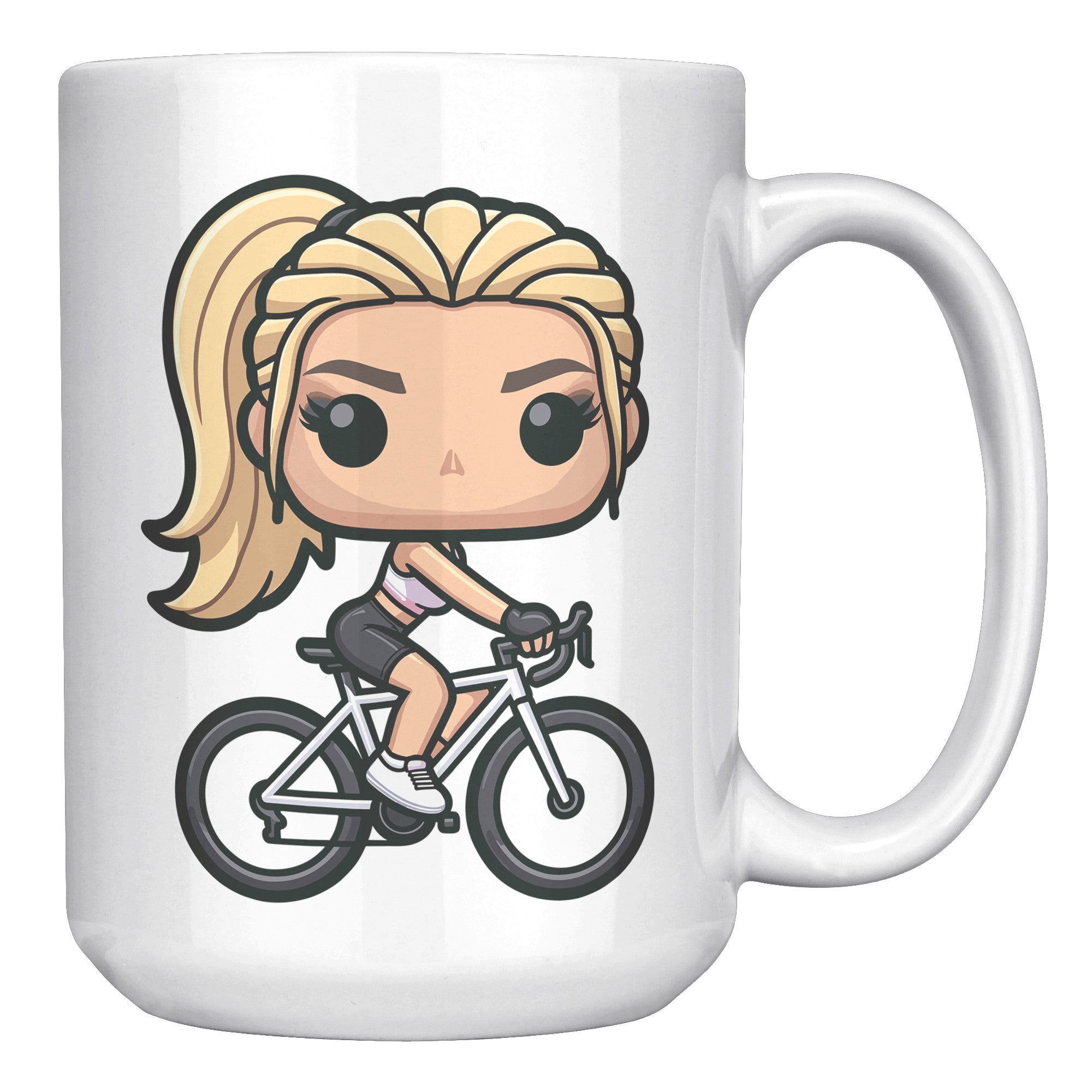 "Funko Pop Triathlon Athlete Coffee Mug - Multisport Morning Brew Cup - Ideal Gift for Triathletes - Swim, Bike, Run Inspired Mug" - R1