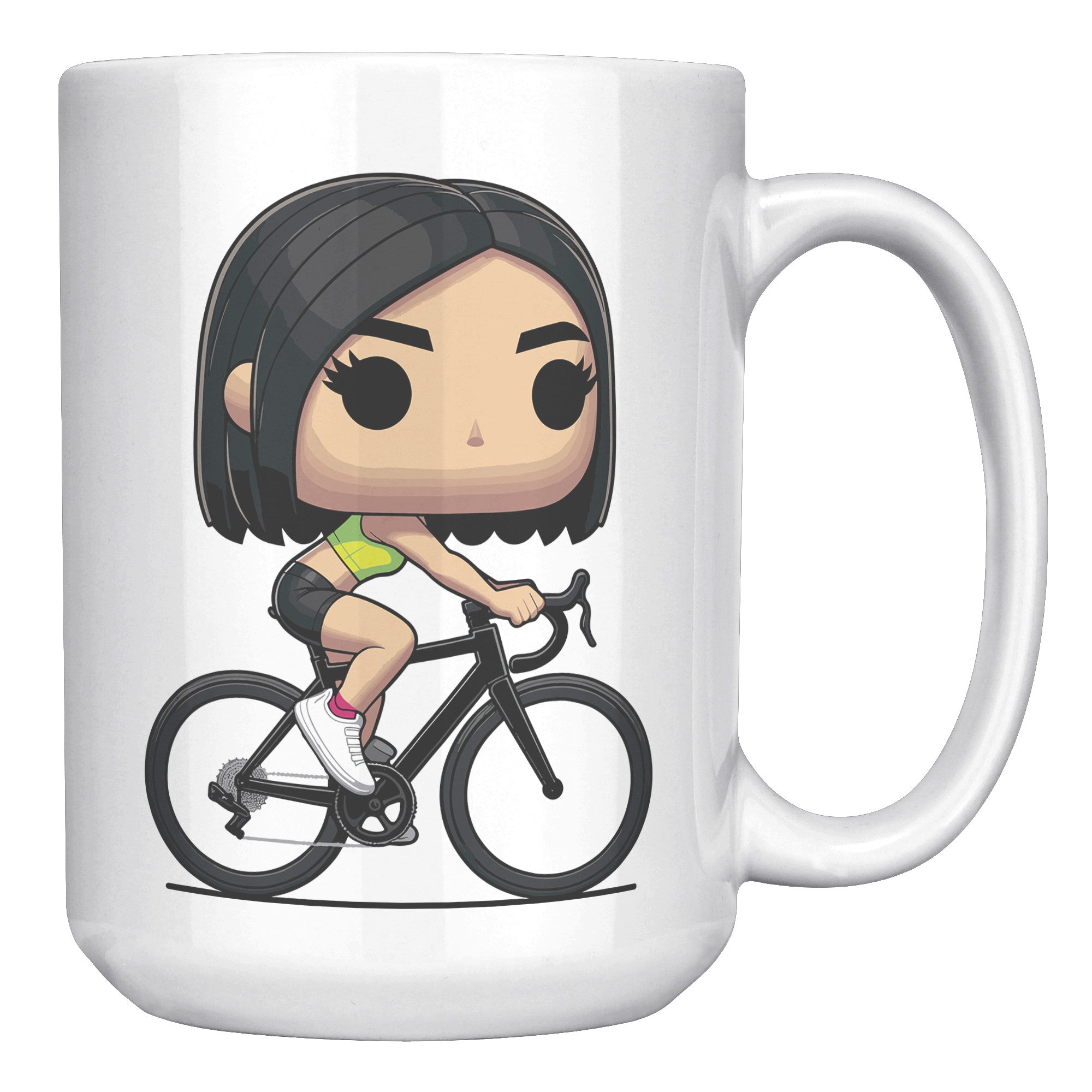"Funko Pop Triathlon Athlete Coffee Mug - Multisport Morning Brew Cup - Ideal Gift for Triathletes - Swim, Bike, Run Inspired Mug" - O1