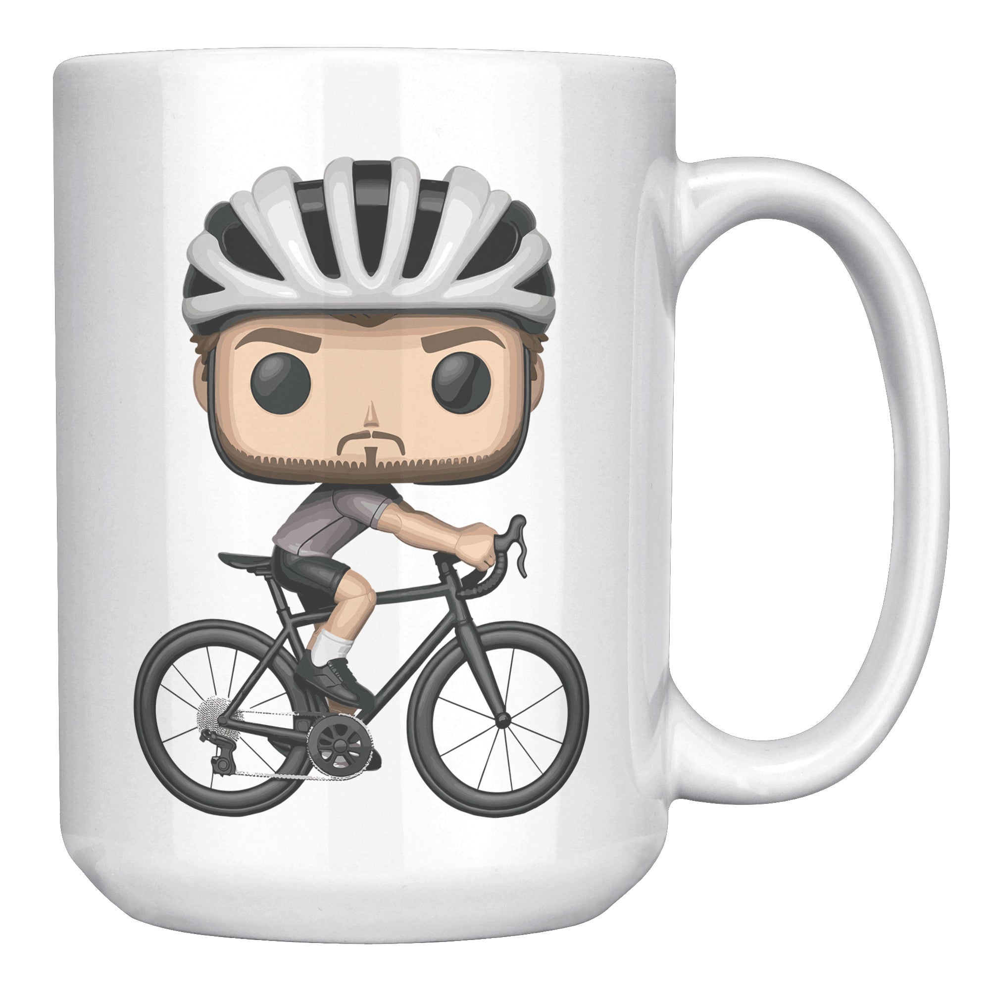 "Funko Pop Triathlon Athlete Coffee Mug - Multisport Morning Brew Cup - Ideal Gift for Triathletes - Swim, Bike, Run Inspired Mug" - U1