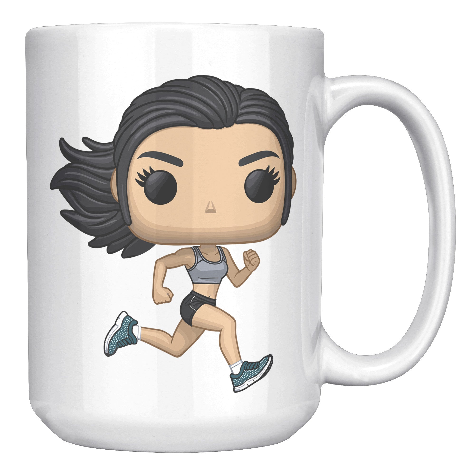 "Funko Pop Triathlon Athlete Coffee Mug - Multisport Morning Brew Cup - Ideal Gift for Triathletes - Swim, Bike, Run Inspired Mug" - FF1