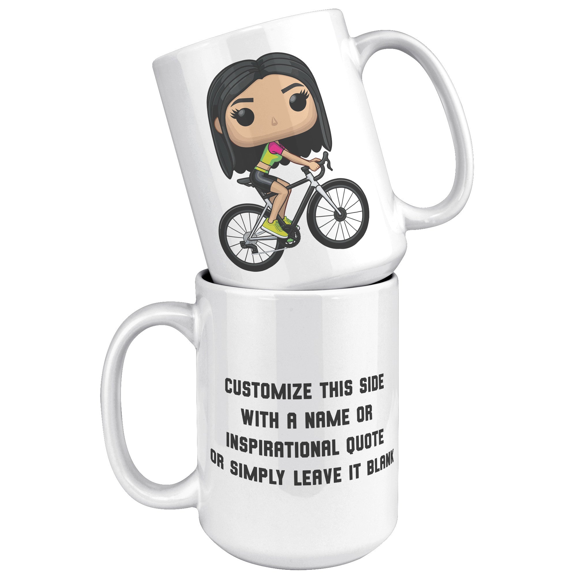 "Funko Pop Triathlon Athlete Coffee Mug - Multisport Morning Brew Cup - Ideal Gift for Triathletes - Swim, Bike, Run Inspired Mug" - P1