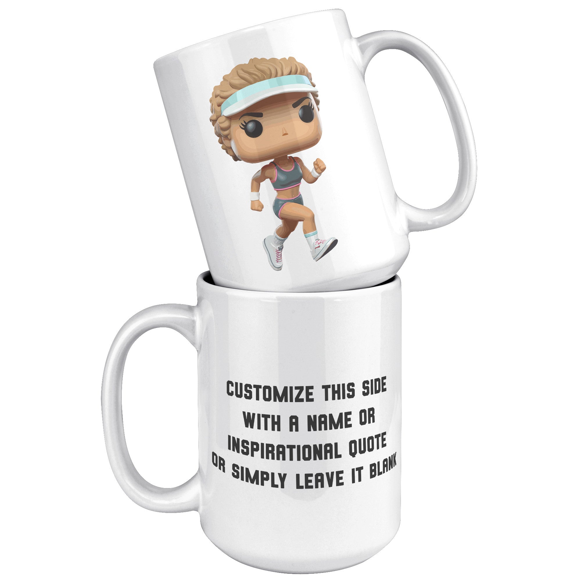 "Funko Pop Triathlon Athlete Coffee Mug - Multisport Morning Brew Cup - Ideal Gift for Triathletes - Swim, Bike, Run Inspired Mug" - JJ1