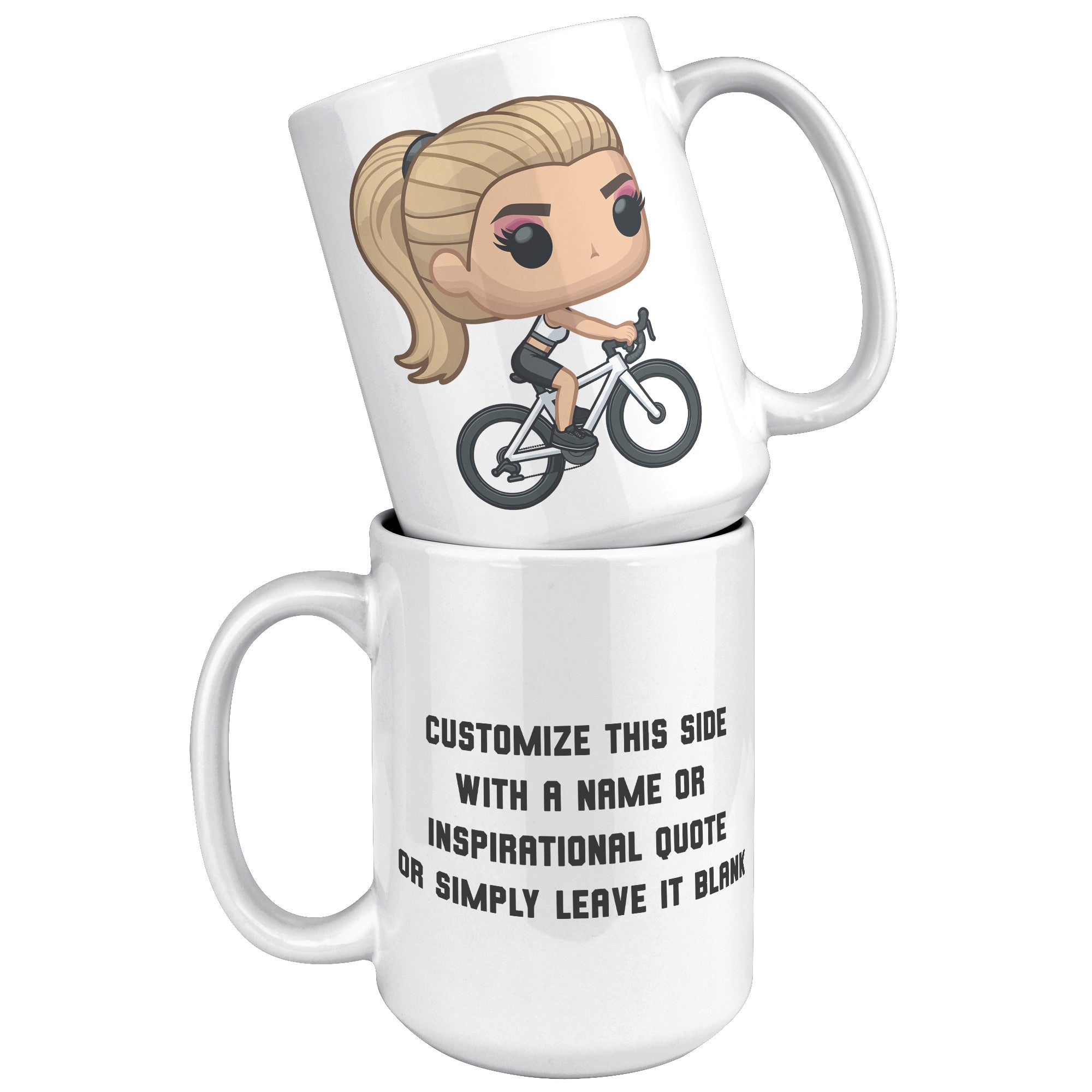 "Funko Pop Triathlon Athlete Coffee Mug - Multisport Morning Brew Cup - Ideal Gift for Triathletes - Swim, Bike, Run Inspired Mug" - S1