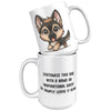 15oz German Shepherd Cartoon Coffee Mug - Loyal GSD Lover Coffee Mug - Perfect Gift for German Shepherd Owners - Protective Dog Breed Coffee Mug - B1