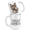 15oz German Shepherd Cartoon Coffee Mug - Loyal GSD Lover Coffee Mug - Perfect Gift for German Shepherd Owners - Protective Dog Breed Coffee Mug - A1